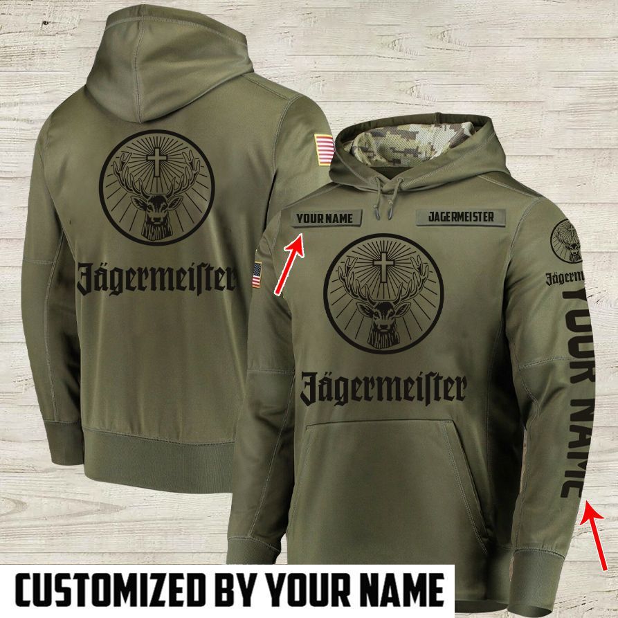 LIN220920L09 Jagermeister CUSTOM NAME PULLOVER HOODIE