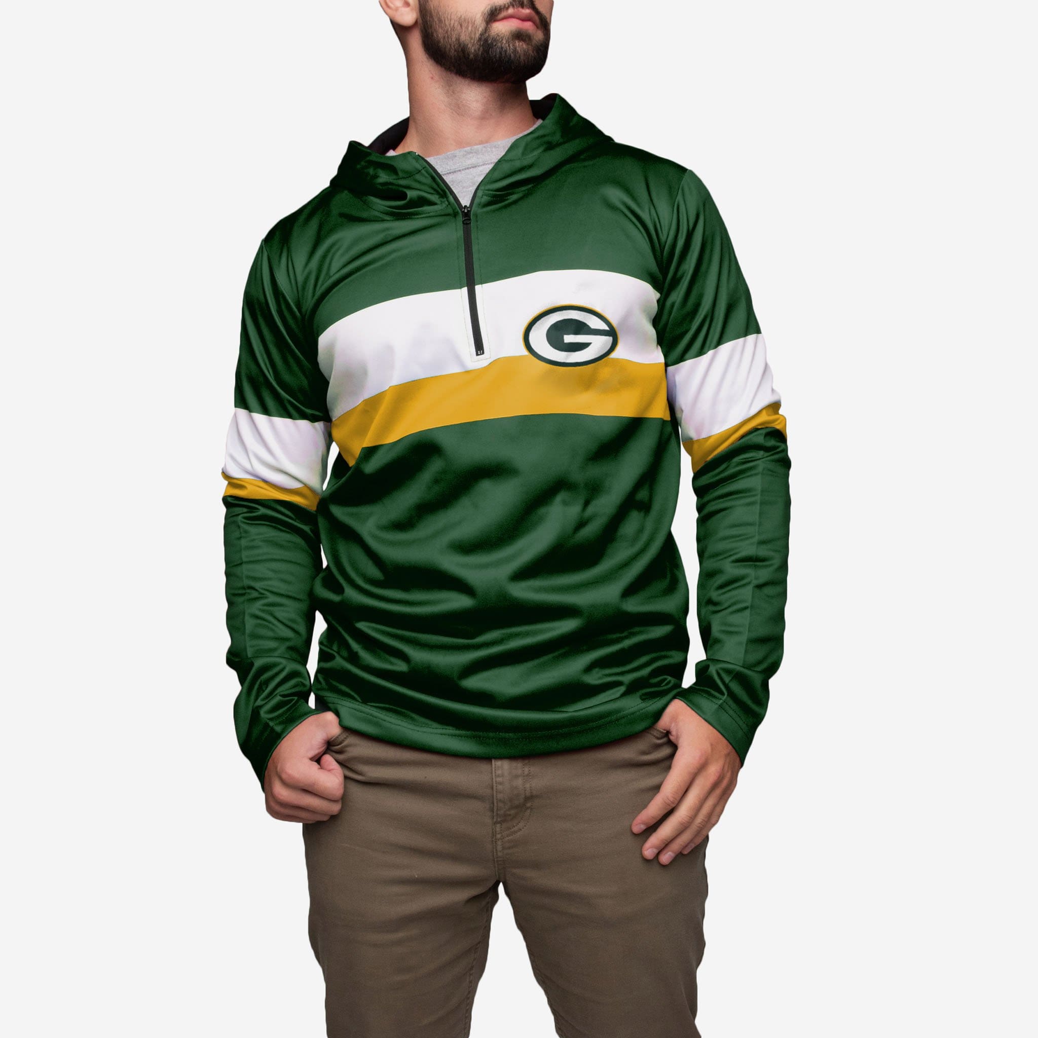 Green Bay Packers Quarter Zip Hoodie