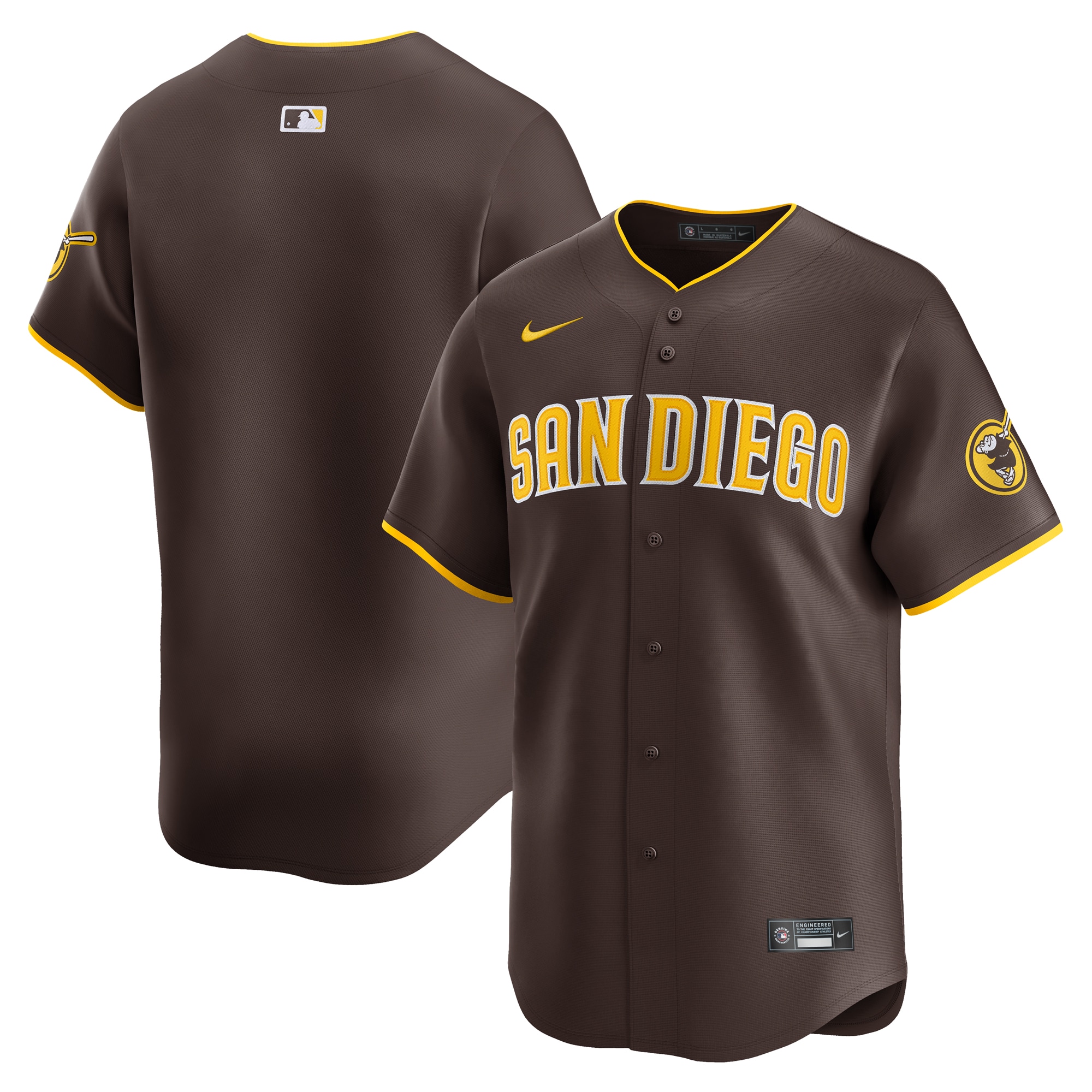 San Diego Padres Away Limited Jersey – Brown