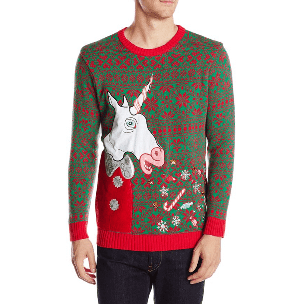 Too Much Candy Puking Unicorn Light Up Sweater