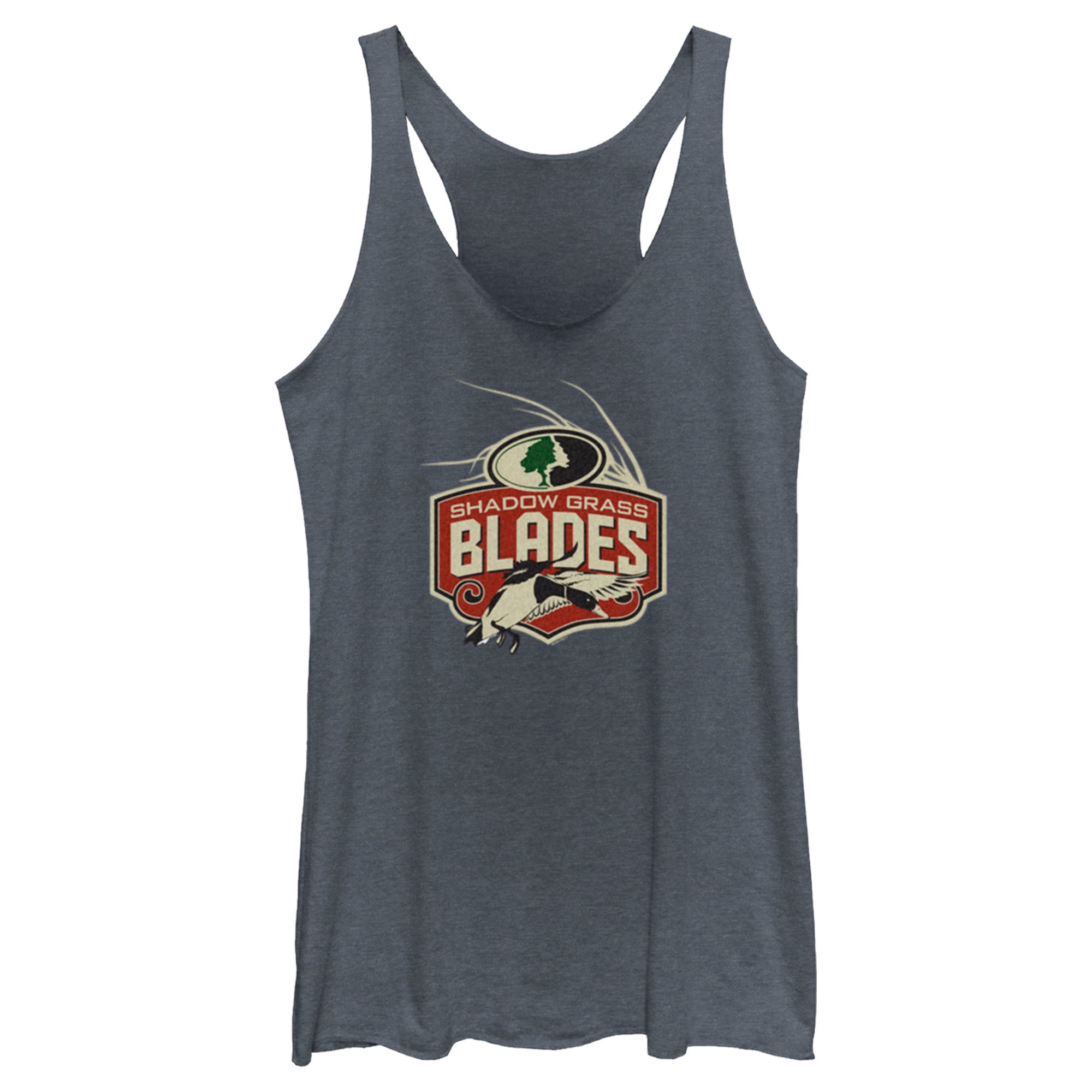 Women’S Mossy Oak Color Shadow Grass Blades Logo Racerback Tank Top