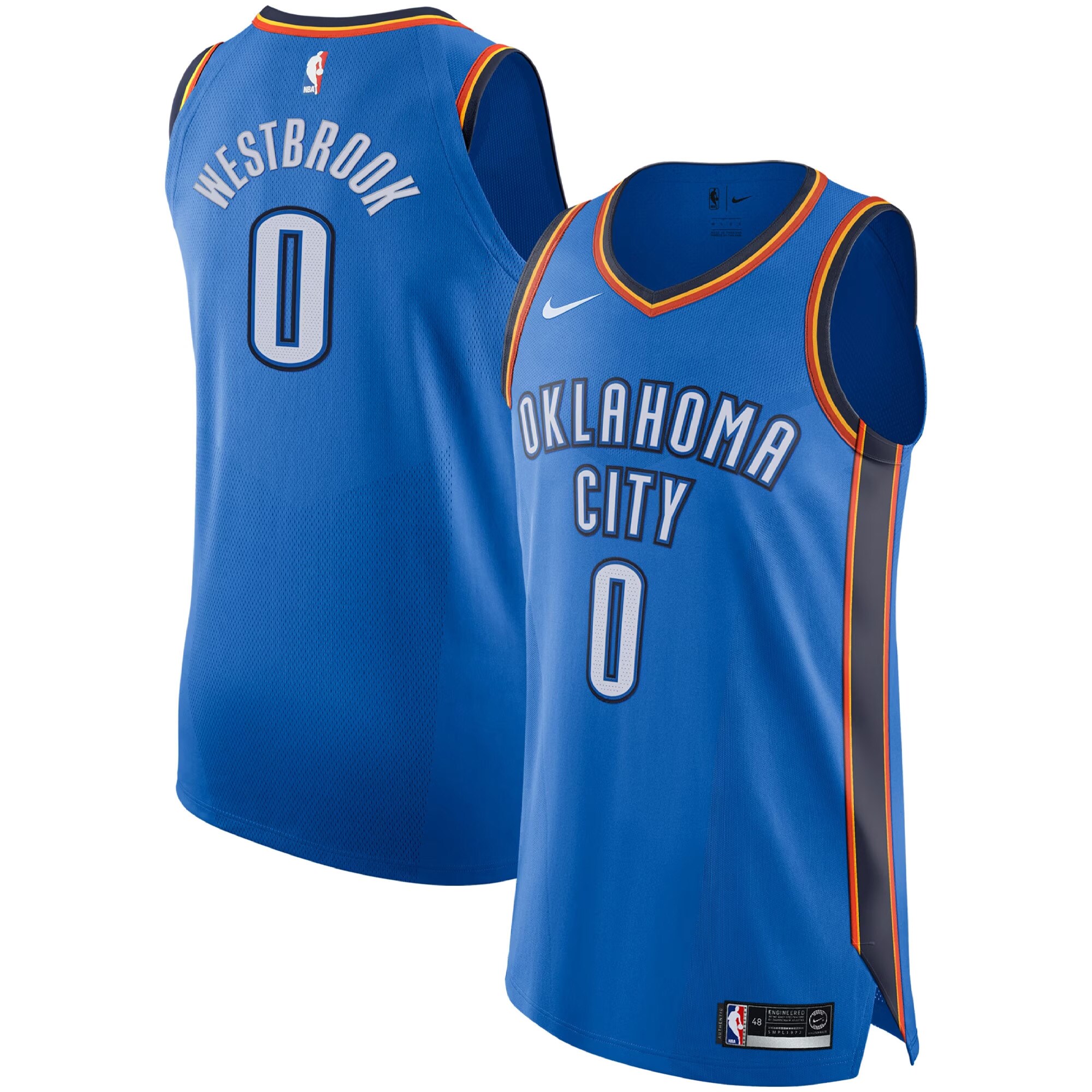 Russell Westbrook Oklahoma City Thunder Authentic Player Jersey – Icon Edition – Blue