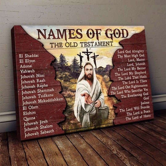 & Canvas | Names Of God, The Old Testament Canvas God Wall Art – Wall Art | Christian Canvas | Home Decor