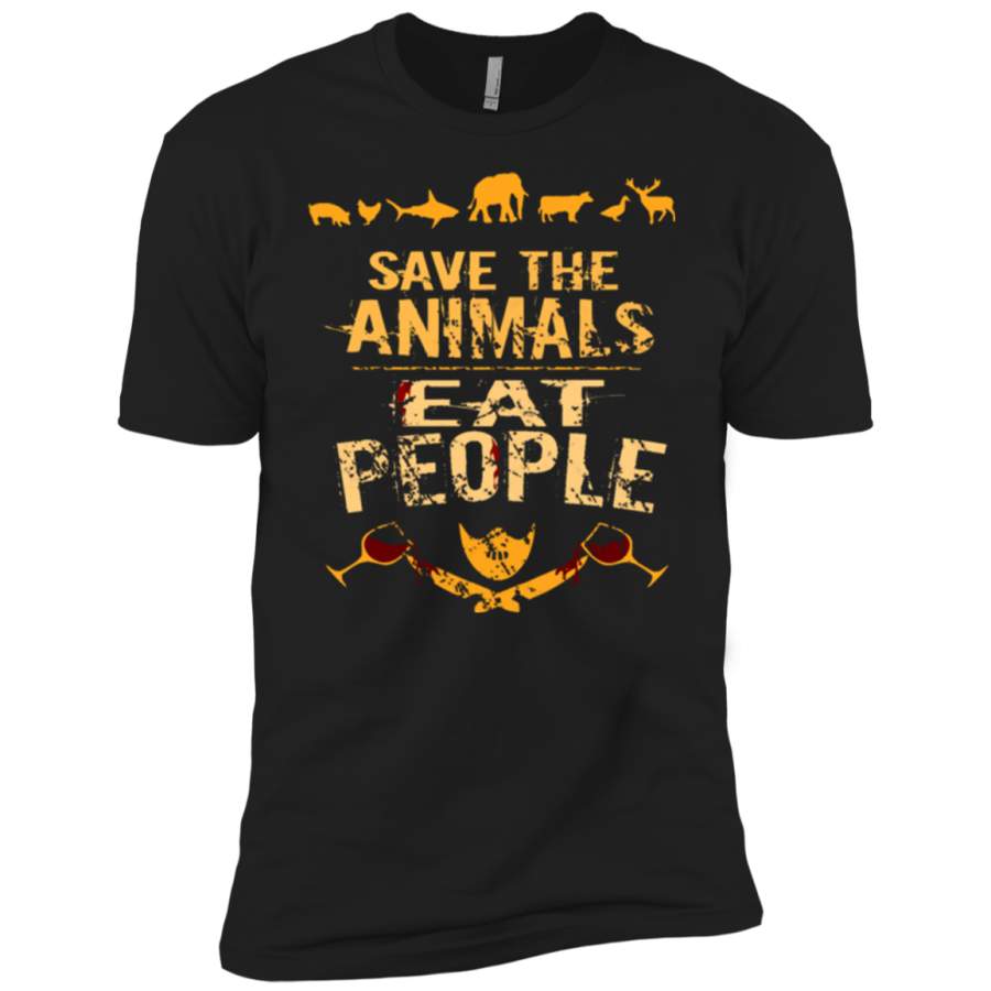 save the animals, EAT PEOPLE 4 Boys’ Cotton T-Shirt