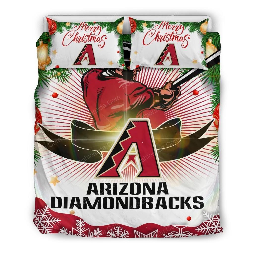 Merry Christmas Arizona Diamondbacks Baseball Sport 3 Bedding Set