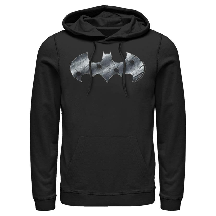 Batman Men’s Steel Scars Logo  Lightweight Hoodie