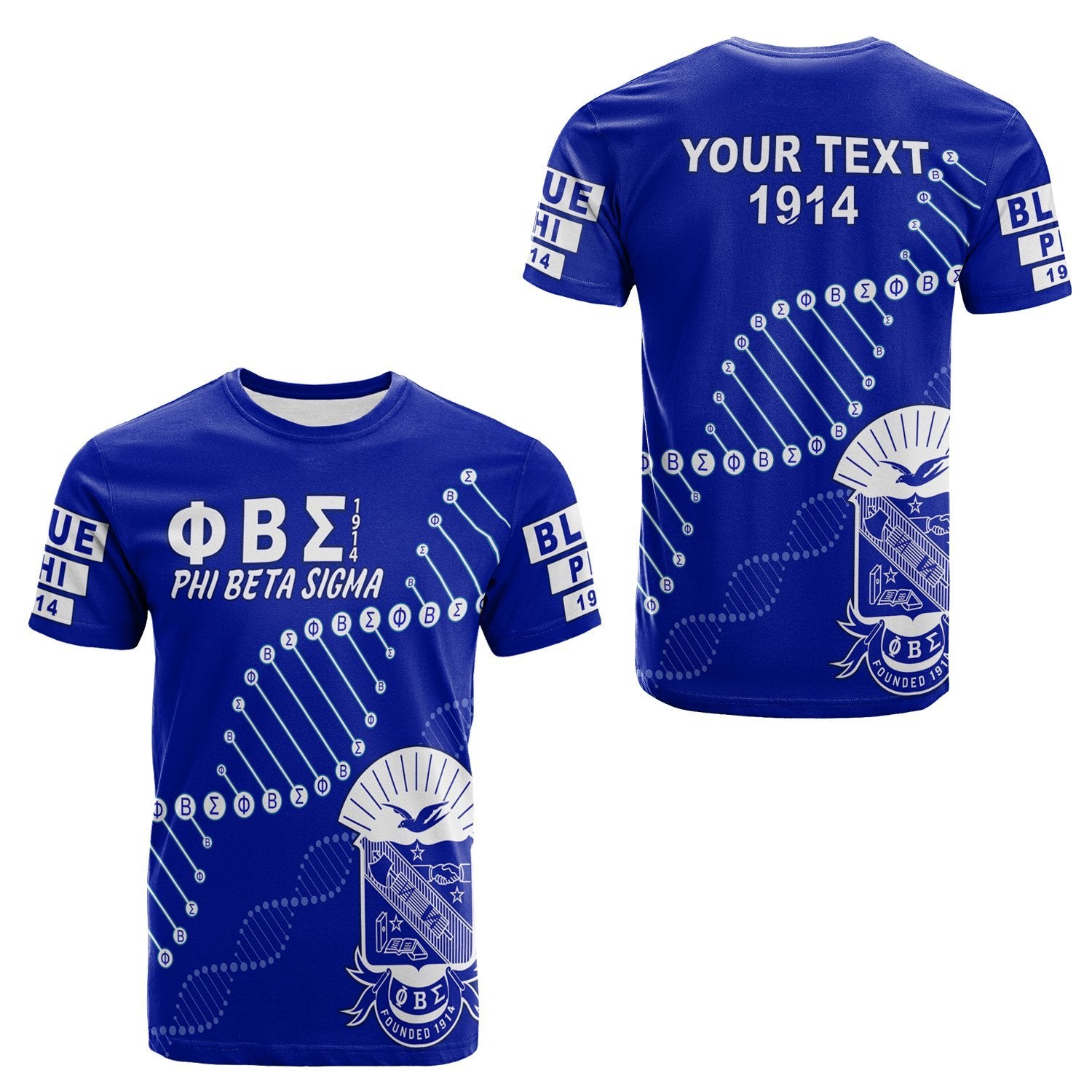 (Custom Personalised) Phi Beta Sigma In My Dna T-Shirt Blue Lt13