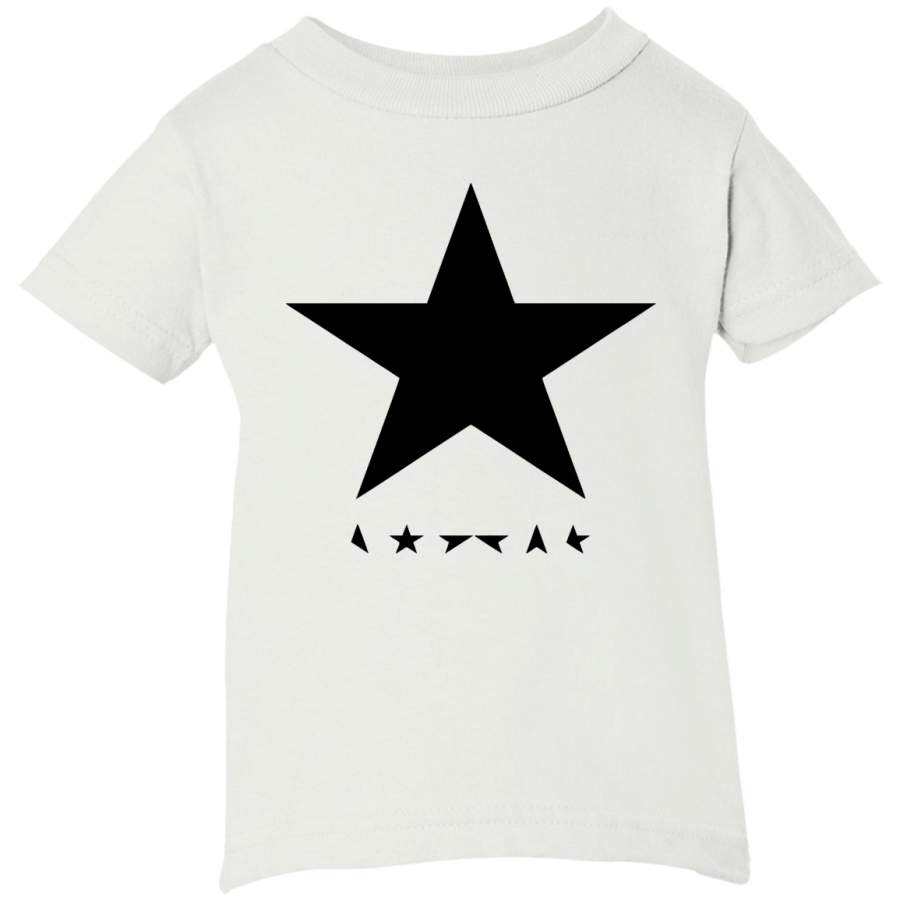 AGR David Bowie Tribute Black Star Infant Short Sleeve T-Shirt