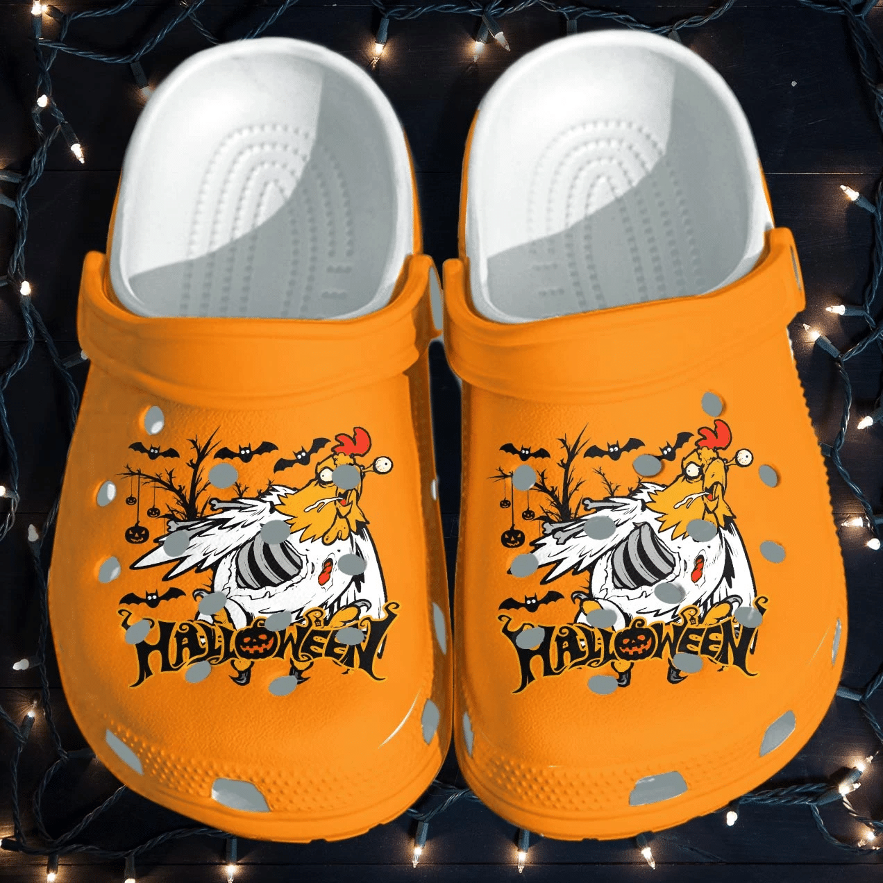 Scary Chicken In Halloween Night Shoes Clog – Happy Halloween Crocss ...