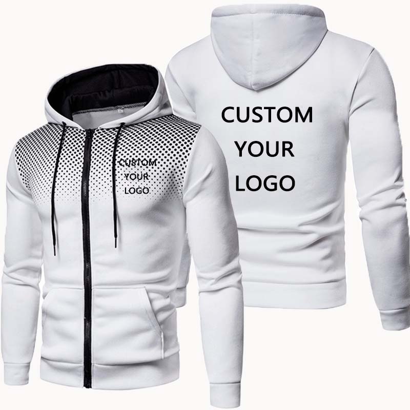 Custom Logo Men Hoodies Jacket Spring Autumn Long Sleeve Slim Fit Casual Sport Zipper Jacket Outdoor Hooded Sweatshirt Coat alx