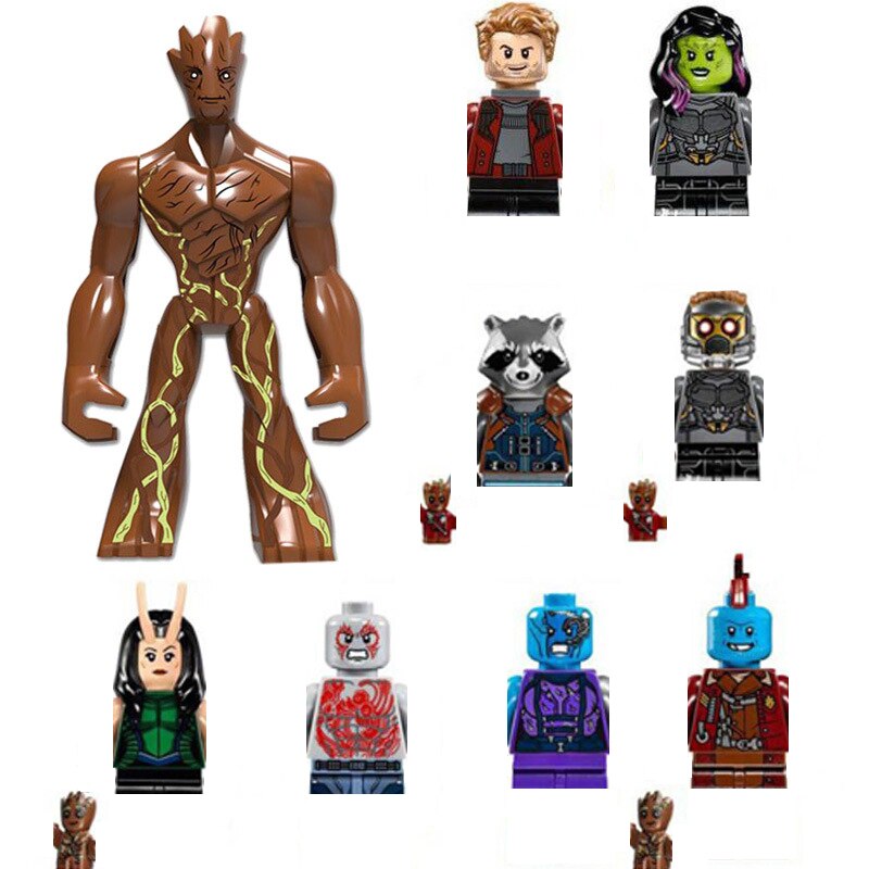 8/16/18/32PCS Iron Man Superheroes Spider-Man Bricks Building Blocks Mini Action Figures Classic Movie Dolls Model Kids Toys alx