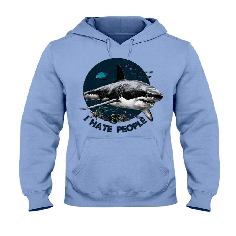 Shark I Hate People Hooded Sweatshirt