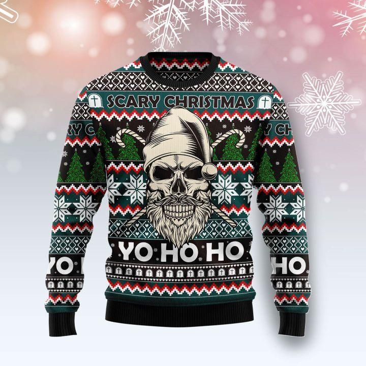 Skull Scary Ugly Christmas Sweater