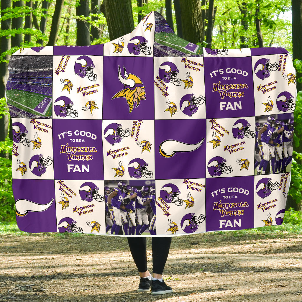 Its Good To Be A Minnesota Vikings Fan Gift For Fan 3D Full Printing Hooded Blanket 8667