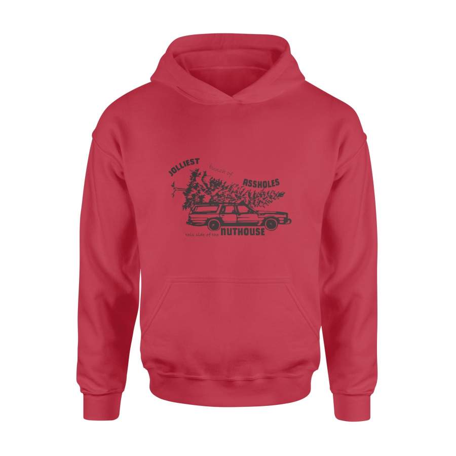 Jolliest Bunch Of Assholes This Side Of The Nuthouse Car Christmas Tree Hoodie
