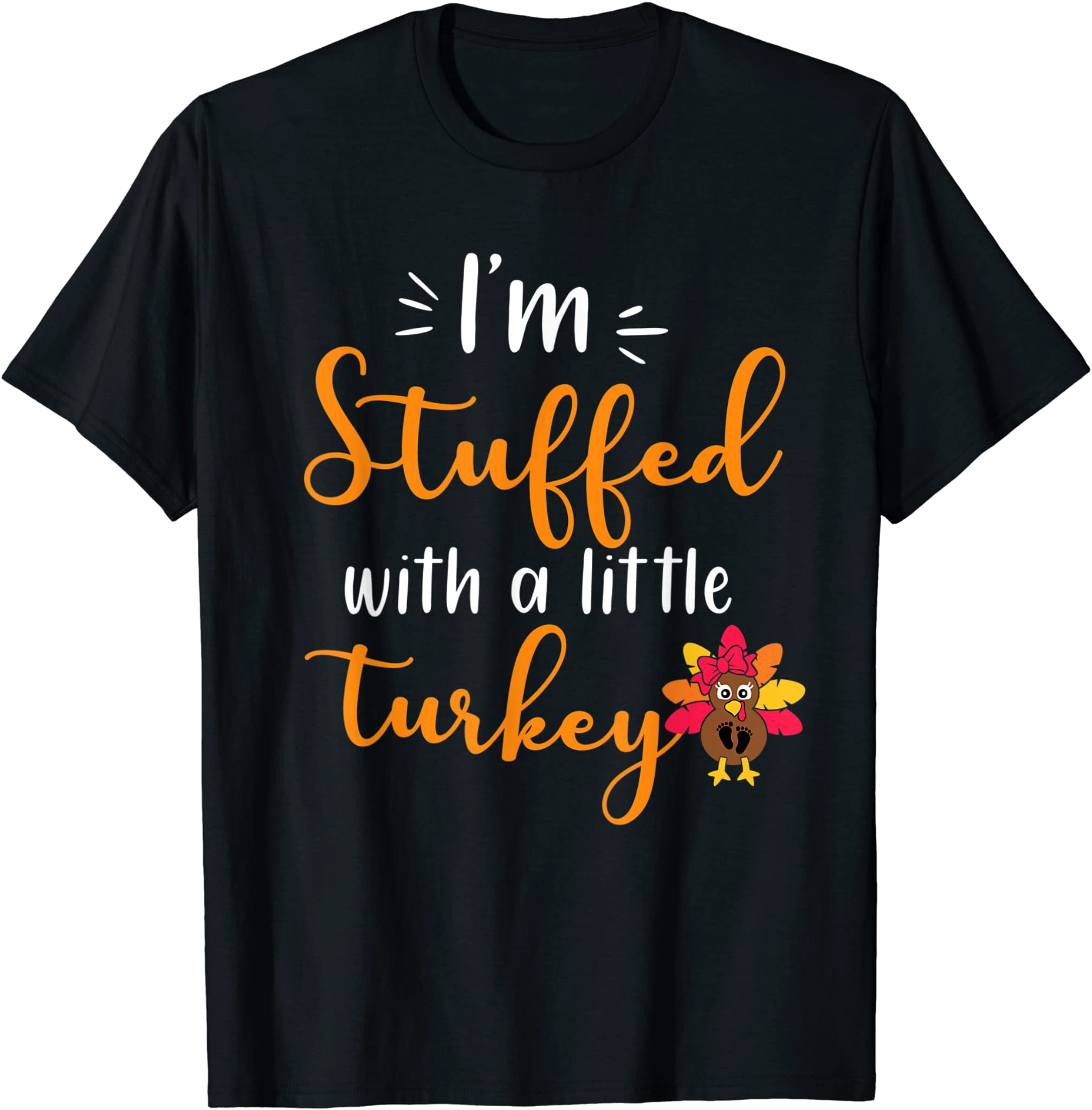 Matching Couple New Mom Dad Thanksgiving Pregnancy T-Shirt