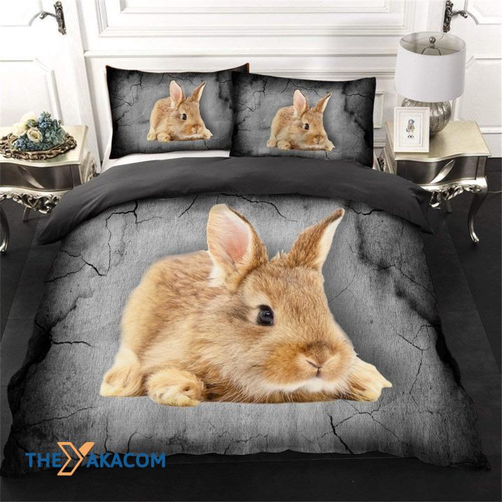 Rabbit I’M On Your Bed Set Comforter Duvet Cover With Two Pillowcase Bedding Set