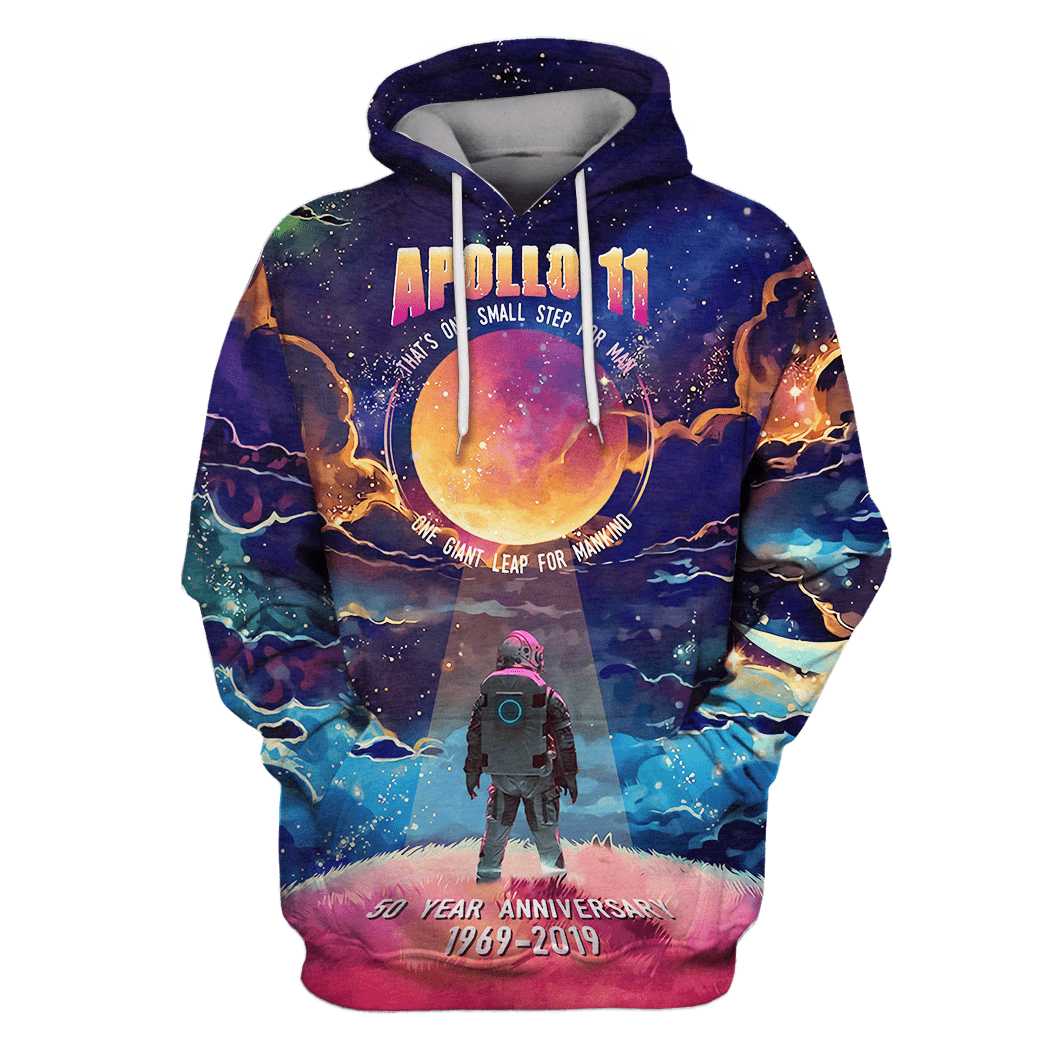 Astronaut With Moon Custom T-Shirt – Hoodies Apparel