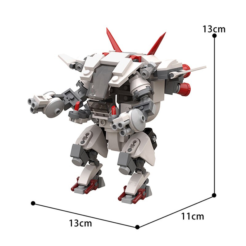 Buildmoc Creative Technical Robot Game White Rabbit D.va Mech Action Figures Building Blocks Toys Compatible 75973 alx