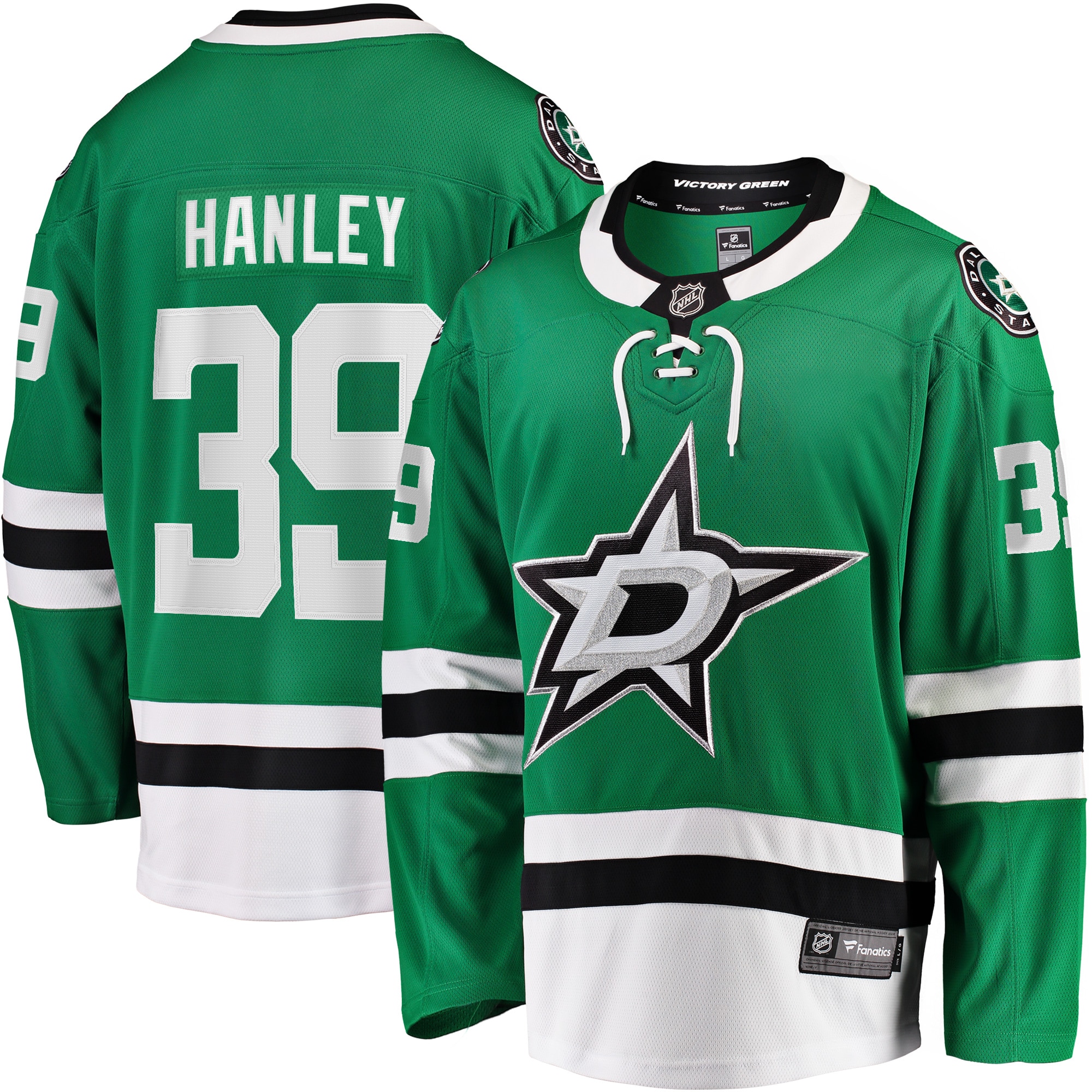 Men's Dallas Stars Joel Hanley Kelly Green Breakaway Player Jersey