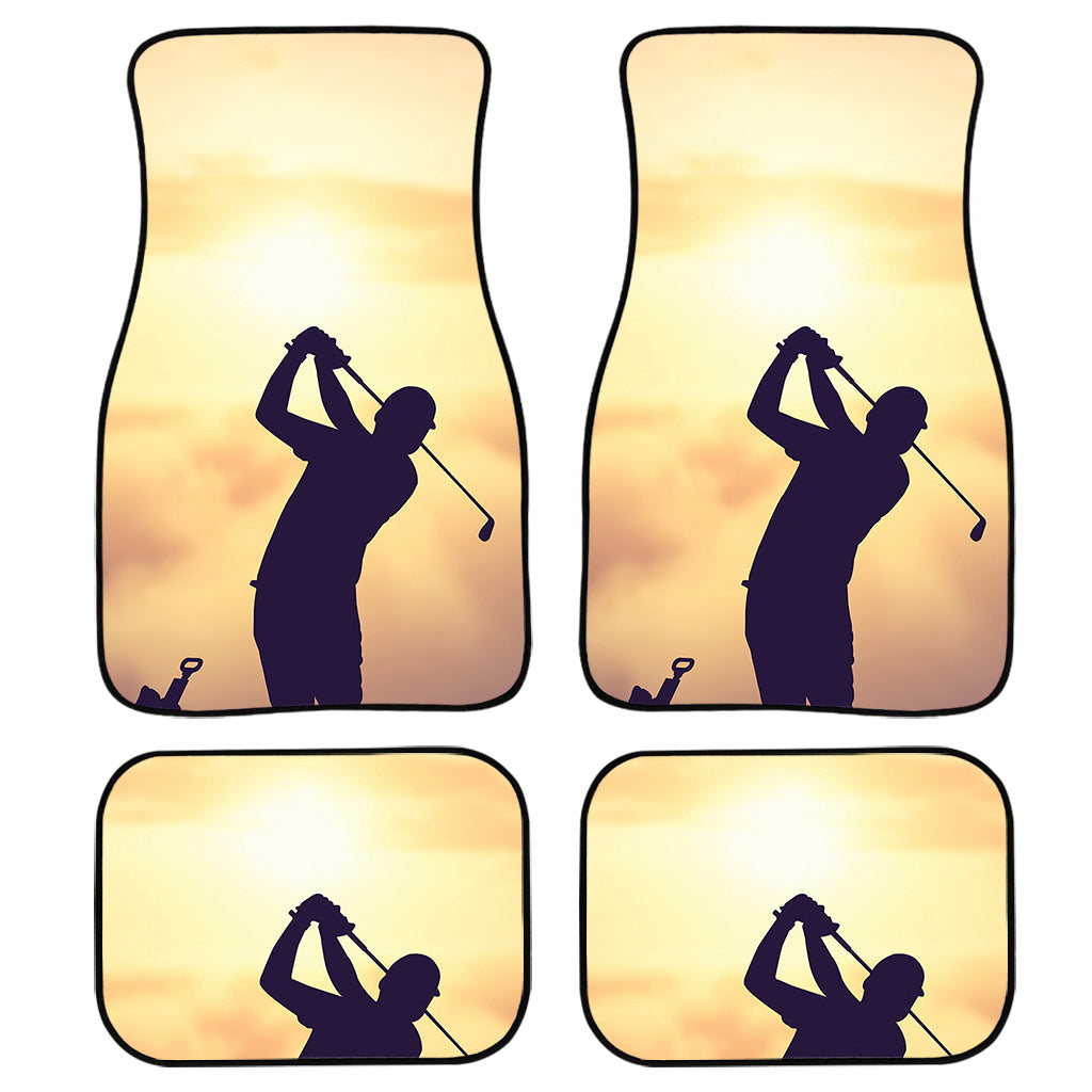 Pro Golf Swing Print Front And Back Car Floor Mats, Front Car Mat