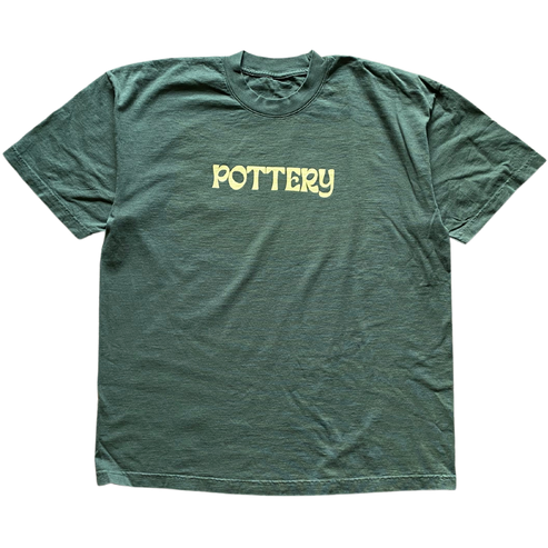 Pottery Text Tee Shirt Outfit  For Men  For Women