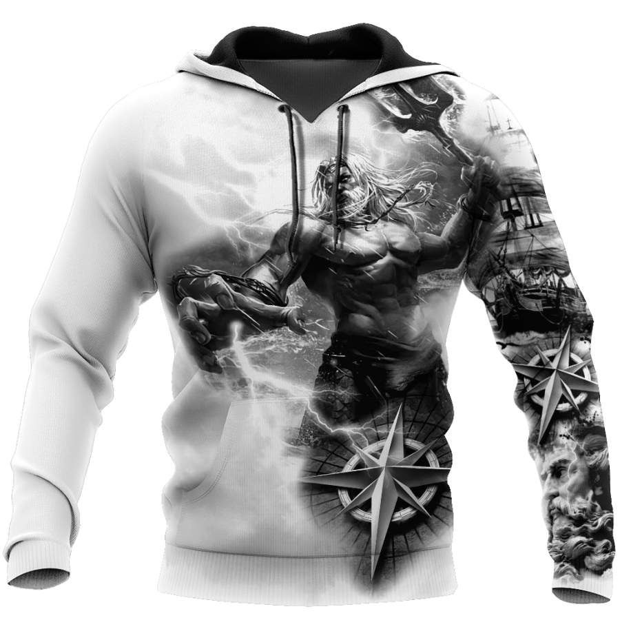 Poseidon Tattoo 3D All Over Printed Shirts HAC040601