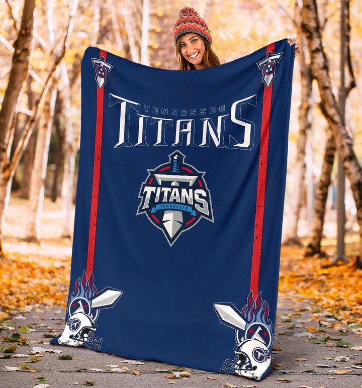 Tennessee Titans Navy Blue 3D Full Printing Blanket