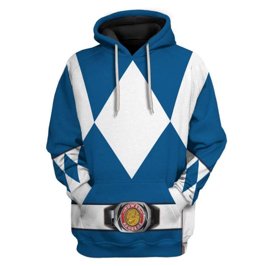 Cosplay Blue Power Ranger Custom T-Shirts Hoodies Apparel