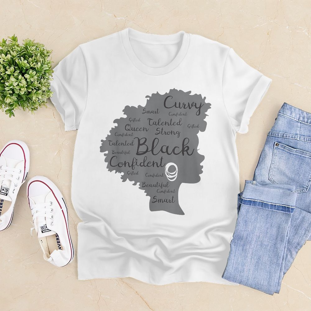 Strong Black Woman Afro Word Art Natural Hair Melanin Poppin Gs1213564Od T Shirts Unisex T-Shirt