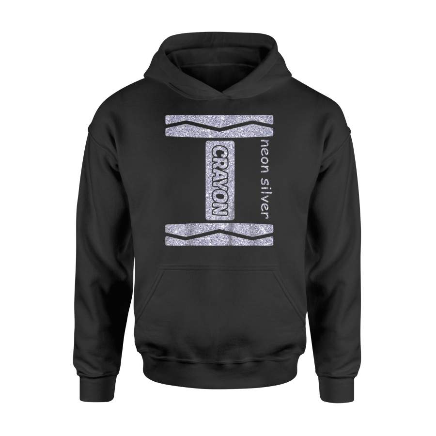 Neon Silver Crayon Halloween Couple Friend Group Costume Tee – Standard Hoodie