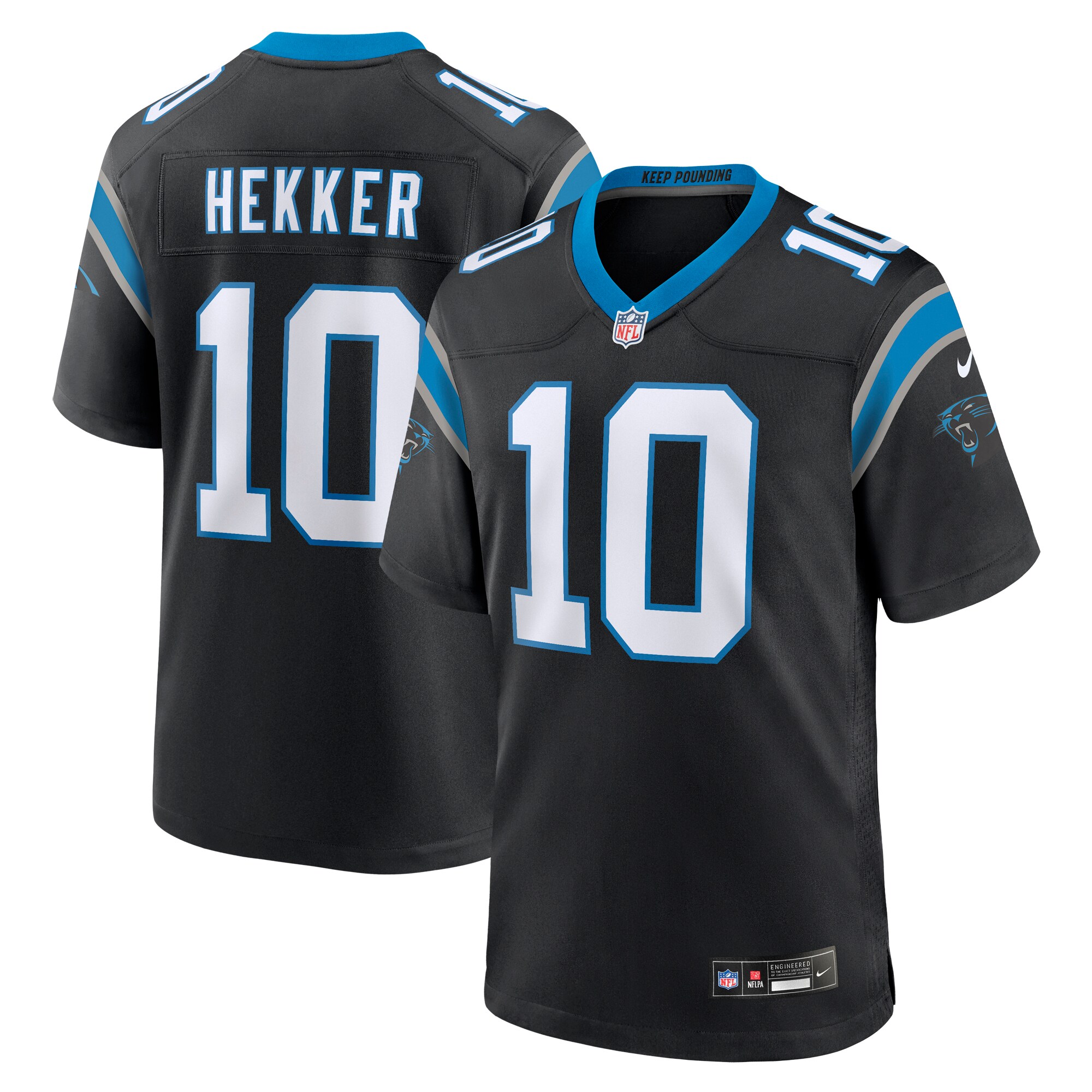 Johnny Hekker Carolina Panthers Team Game Jersey – Black