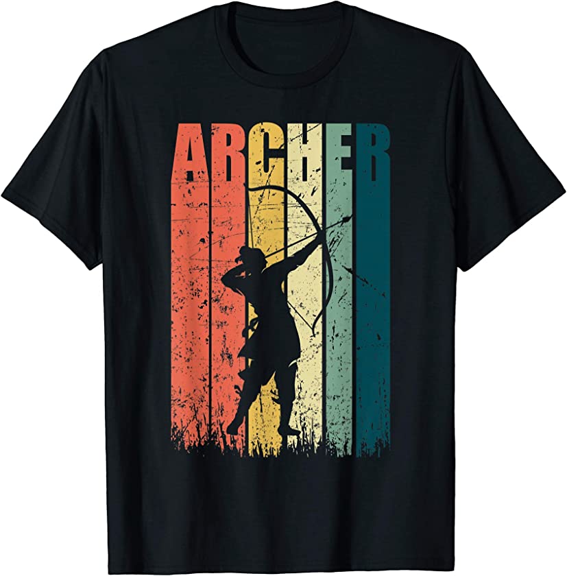 Archer Retro Vintage Hunting Bow Hunter Archer Arrow Gift T-Shirt