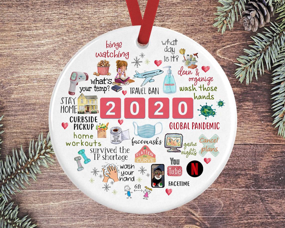 Quarantine Christmas Ornament, 2020 Christmas Ornament, Pandemic Ornament, 2020 Memories Ornament, Christmas Gift Ornament