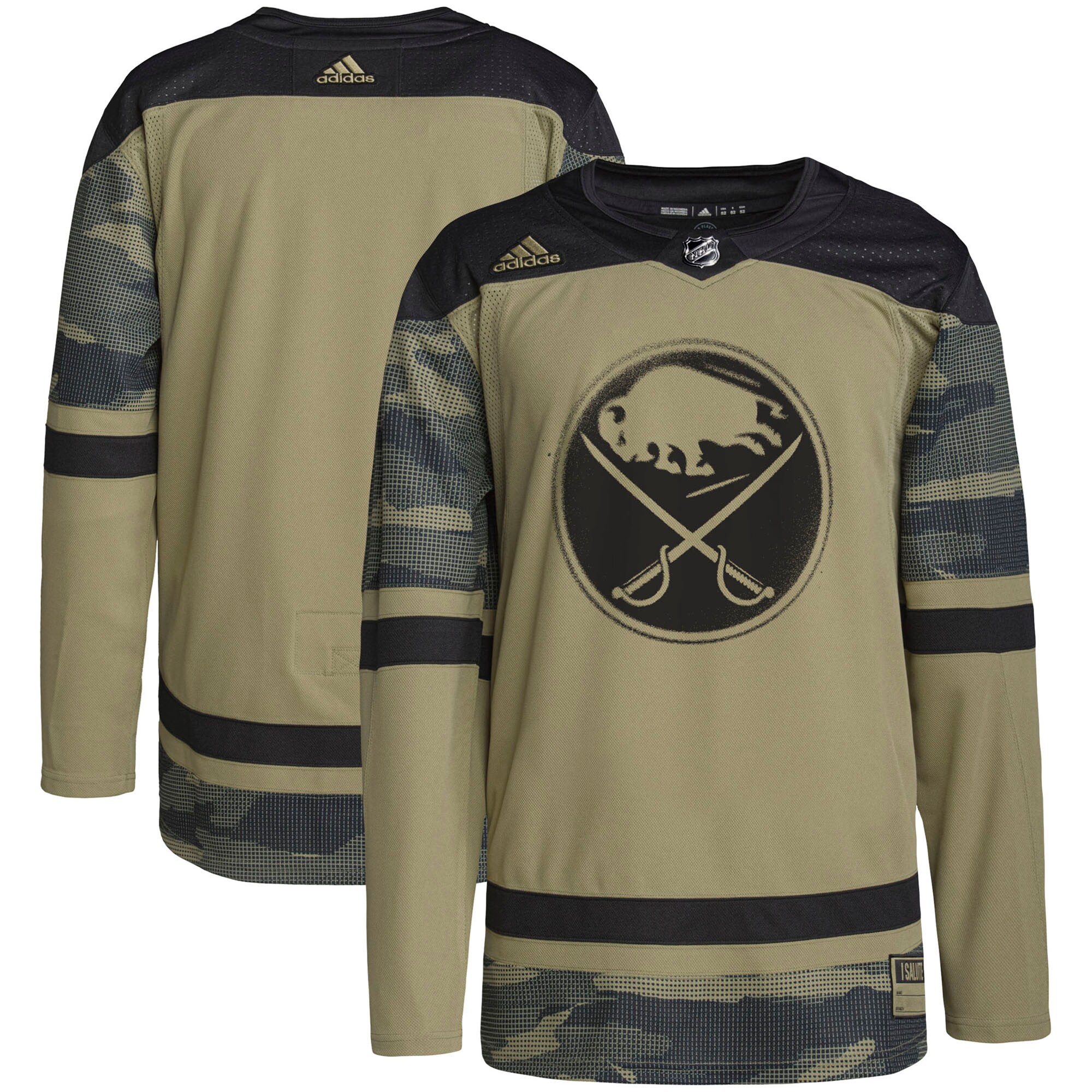 Men's Buffalo Sabres adidas Camo Military Appreciation Team Authentic Practice Jersey