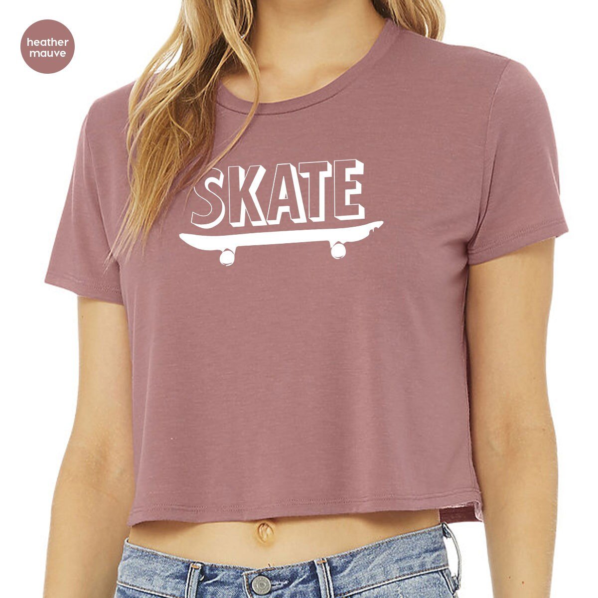 Skateboard Crop Tee, Scateboard Gift, Skateboarding Crop, Skater Tank
