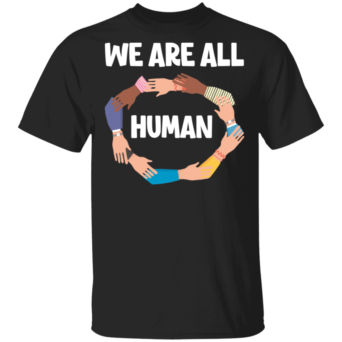 Equality Black Shirt We Are All Human Cool Melanin Black Pride African American Equality Gifts T-Shirt