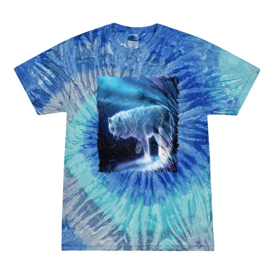 Winter Dire Snow Wolf Animal Lover Tie-Dye T-Shirt