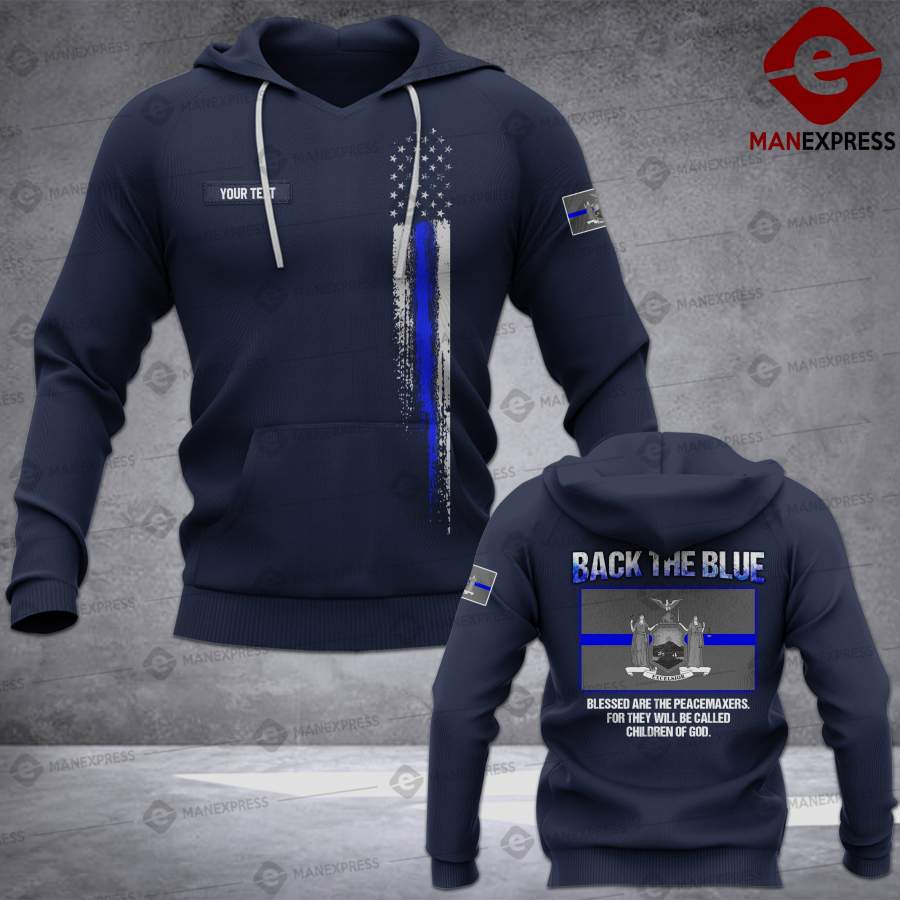 New York-Back the Blue personalized 3D printed Hoodie/TShirt NQA