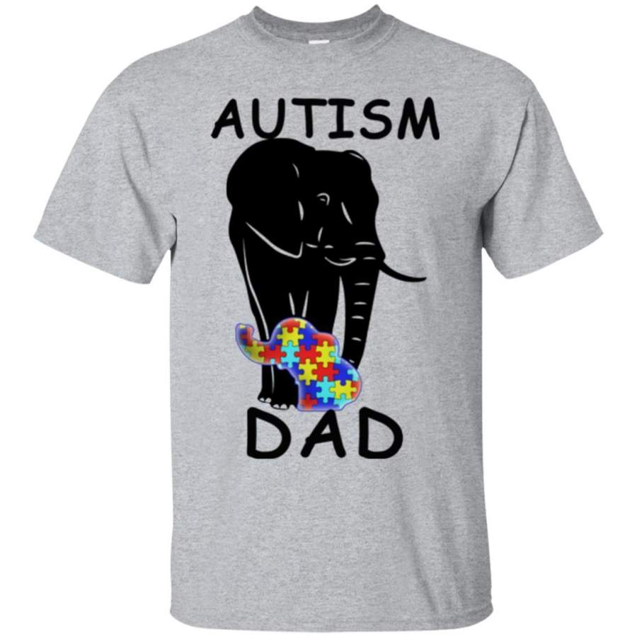 Father’s Day T-Shirt Autism Autism Elephant Tee Shirt Autism Dad Shirts Cute Gift Tees