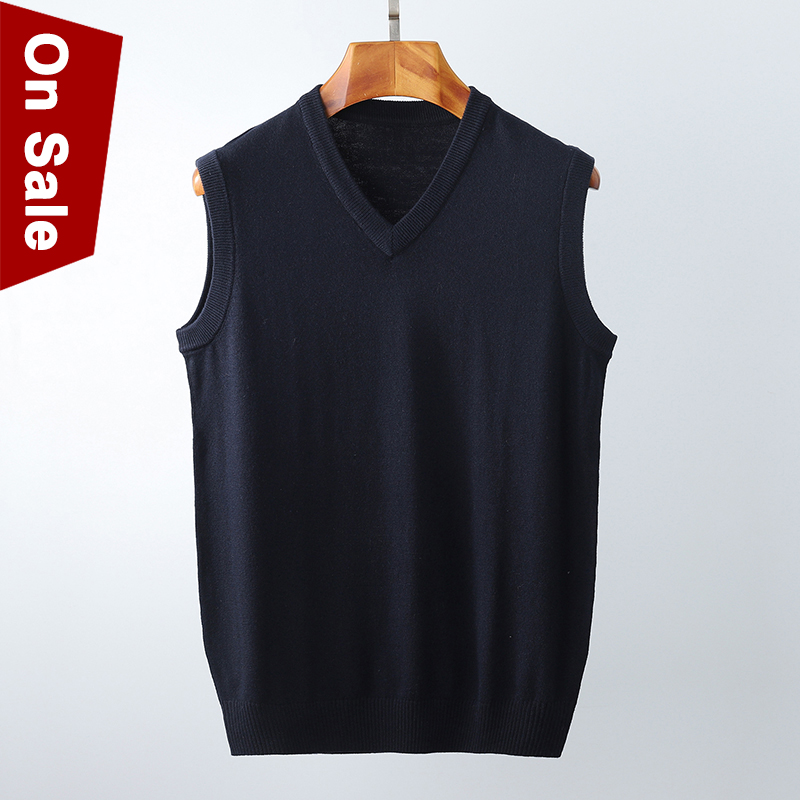 2021 Spring Vest Men Sweaters Male Solid Cotton Slim Pullover Business Autumn Plain Basic Jersey Fashion Sweater Vests V Jumper alx