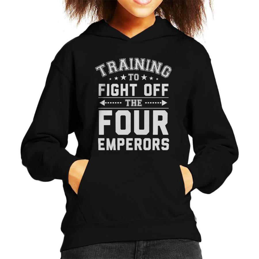 Training To Fight The Four Emperors One Piece Kid’s Hooded Sweatshirt