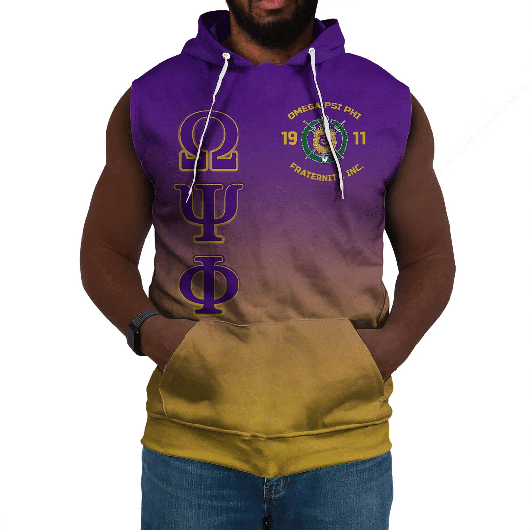 Fraternity Hoodie – Omega Psi Phi Gradient Sleeveless Hoodie