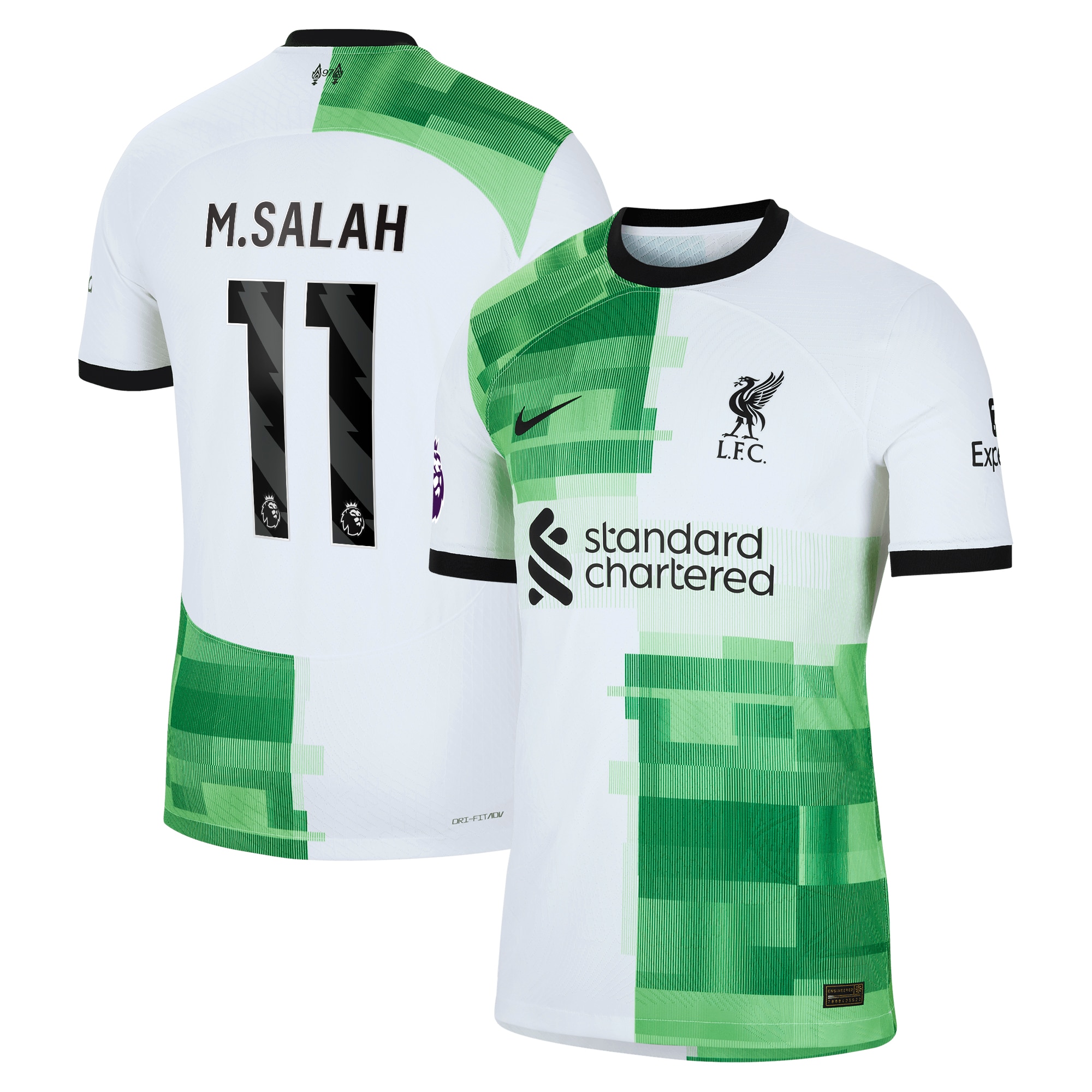 Mohamed Salah Liverpool 2023/24 Away Authentic Player Jersey – White