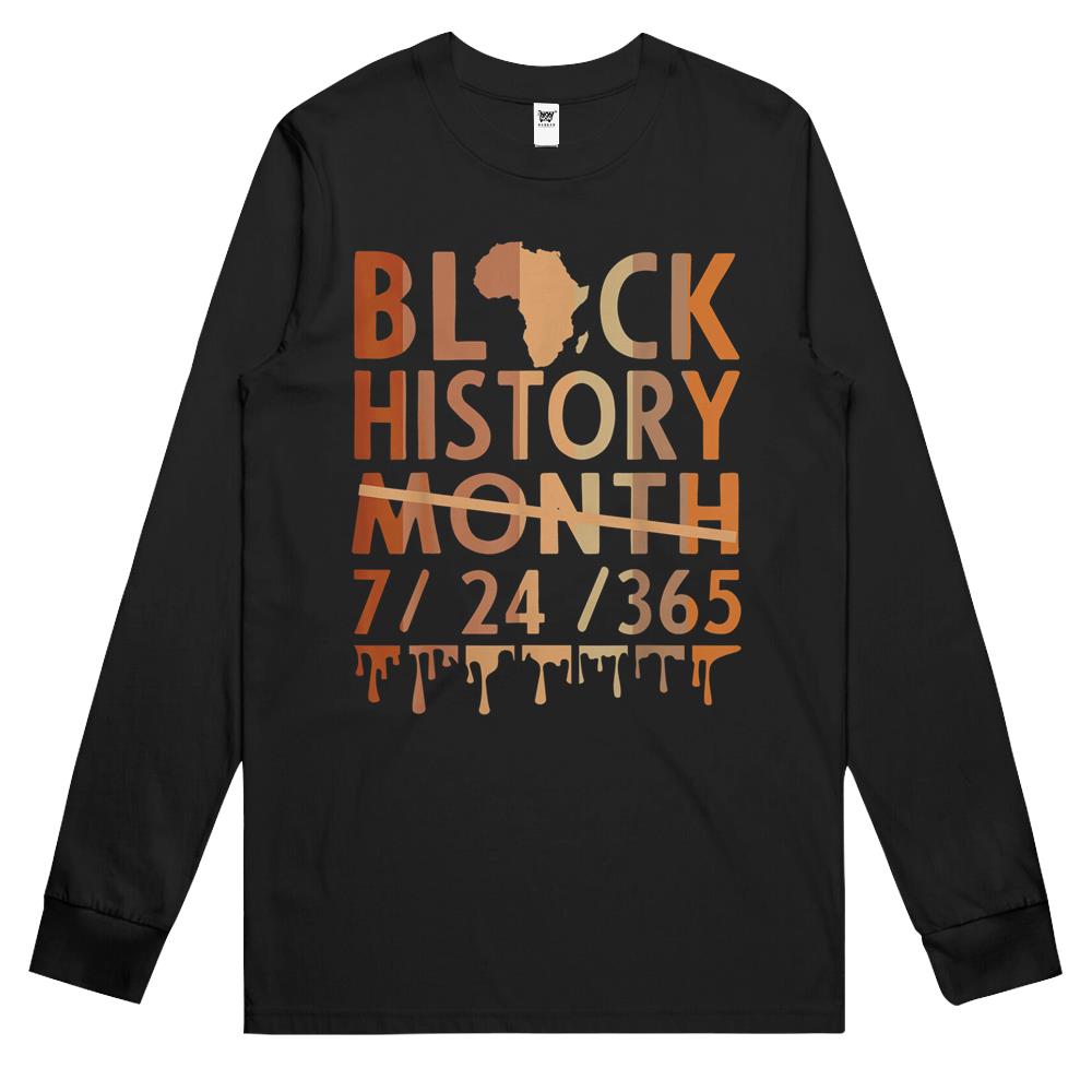 Black History Month 2022 Black History 365 Melanin Pride Long Sleeve T Shirts