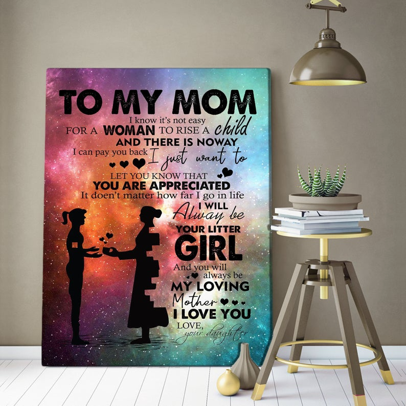 To My Mom Galaxy You Are Appreciated – Gift For Mom For Mother’S Day, Best Idea For Home Decor For Family – Matte Canvas Premium Wall Art Canvas