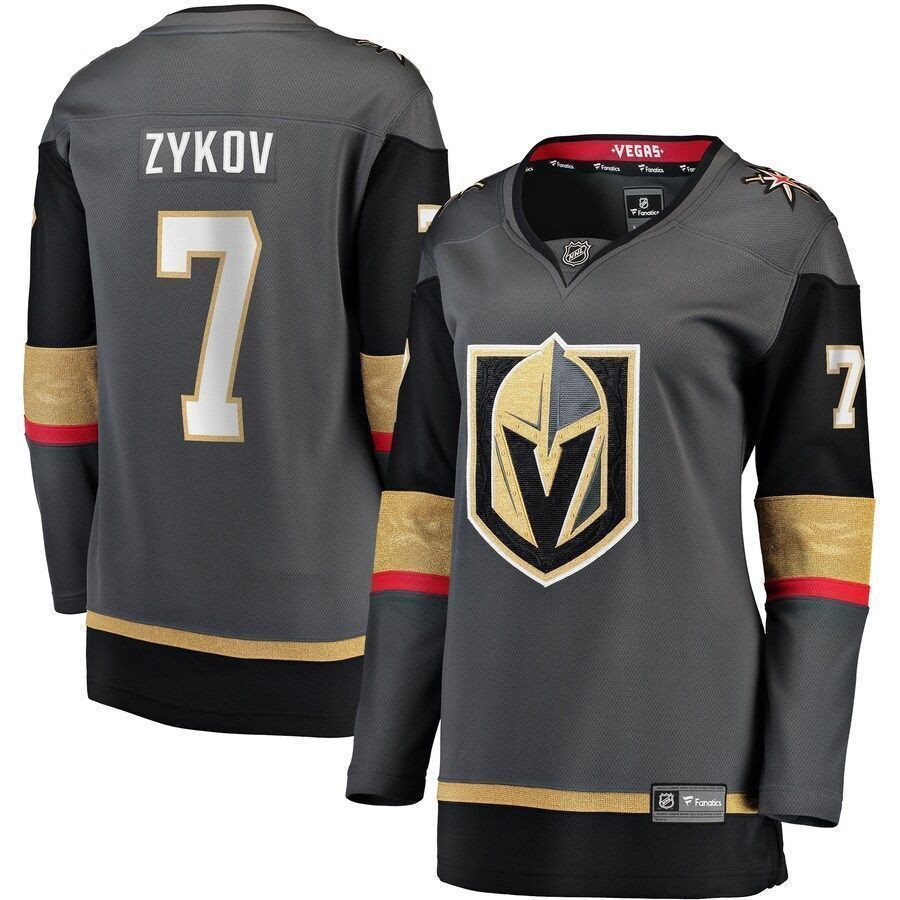 Valentin Zykov Vegas Golden Knights Women’s Home Breakaway Player Jersey – Black