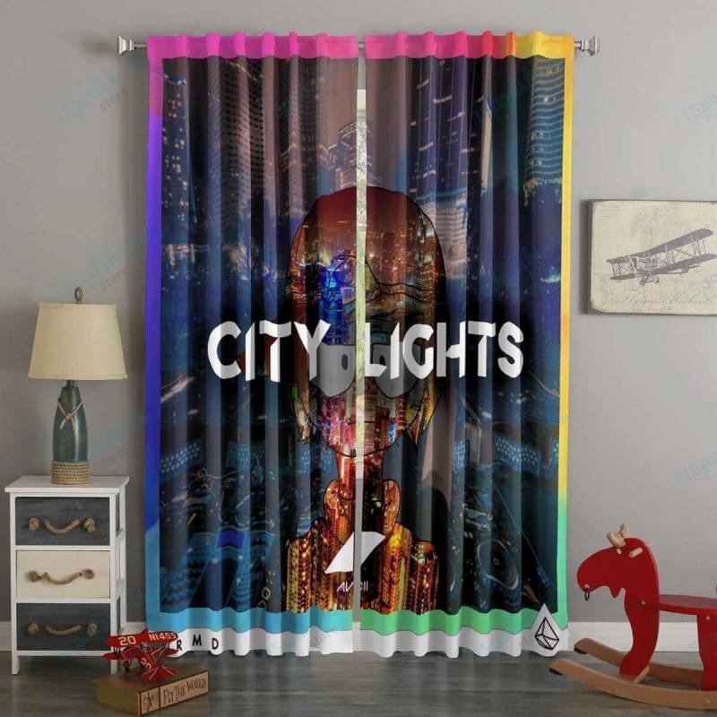 3D Printed Avicii – City Light Style Custom Living Room Curtains