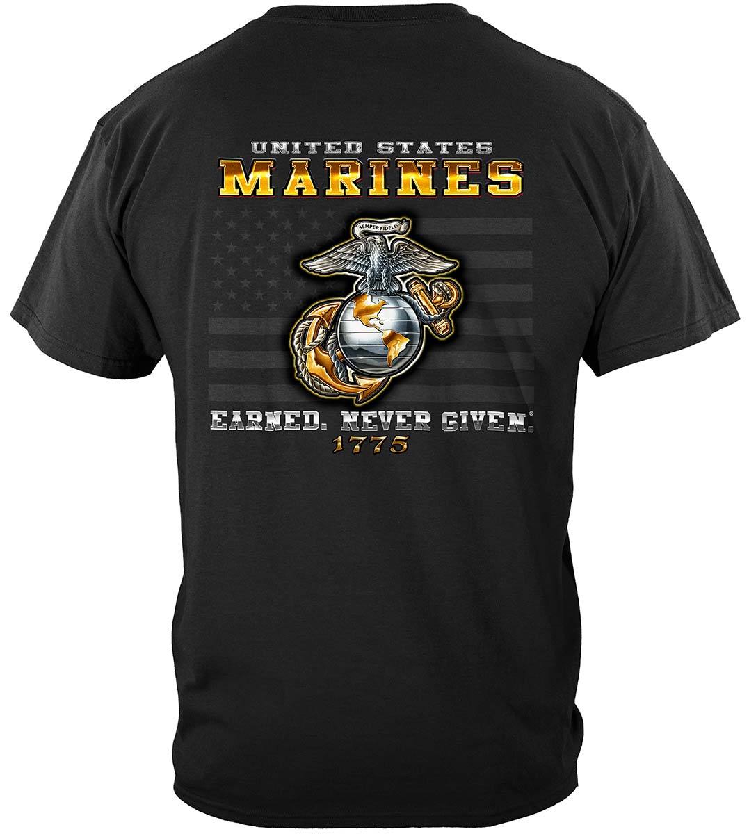 Marine Corps USMC Earned Never Given Premium Long Sleeves – Namecorn Store