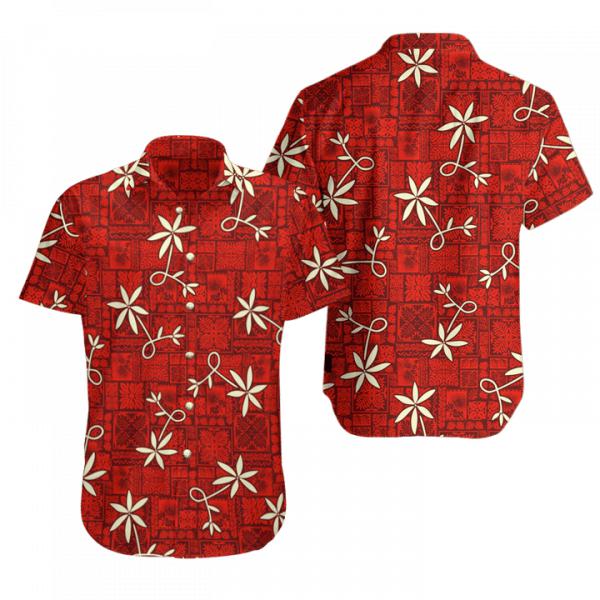 Red Tropical Pattern Hawaii Shirt For Men And Women Ha57503